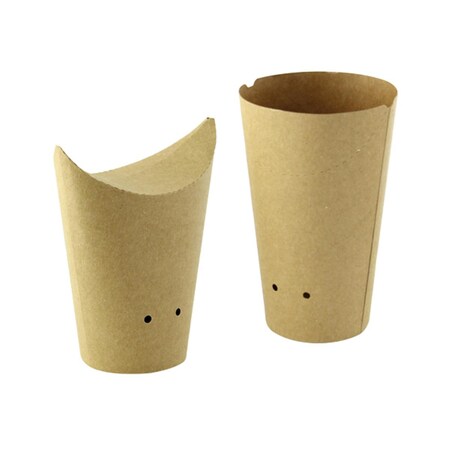 Packnwood 10 oz Closable Perforated Kraft Snack Cup, 2.36 x 5.5 in. 210TPASK16K
